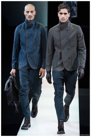 Giorgio Armani Menswear Fall Winter 2015 Collection Milan Fashion Week 024