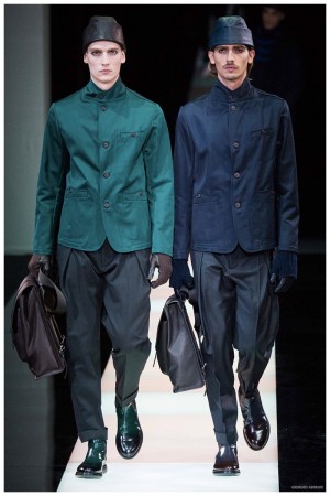 Giorgio Armani Menswear Fall Winter 2015 Collection Milan Fashion Week 037