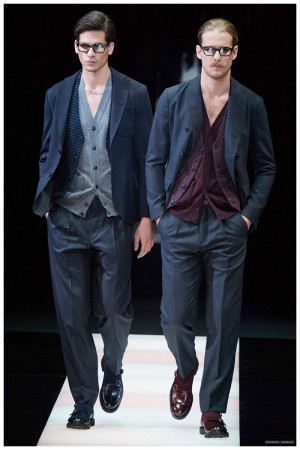 Giorgio Armani Menswear Fall Winter 2015 Collection Milan Fashion Week 042