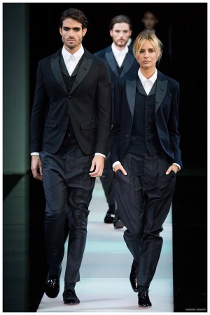 Giorgio Armani Menswear Fall Winter 2015 Collection Milan Fashion Week 049