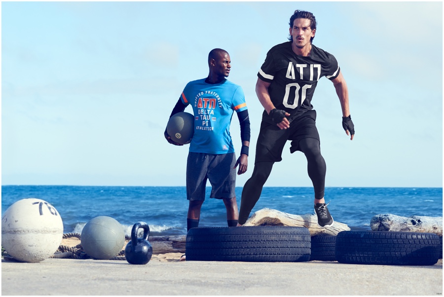 Jarrod Scott & Roger Dupe Embrace Workout Styles for H&M Sport 2015 Campaign