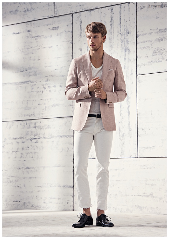 Benjamin Eidem Models Soft Hues for J.Lindeberg Spring/Summer 2015 Campaign