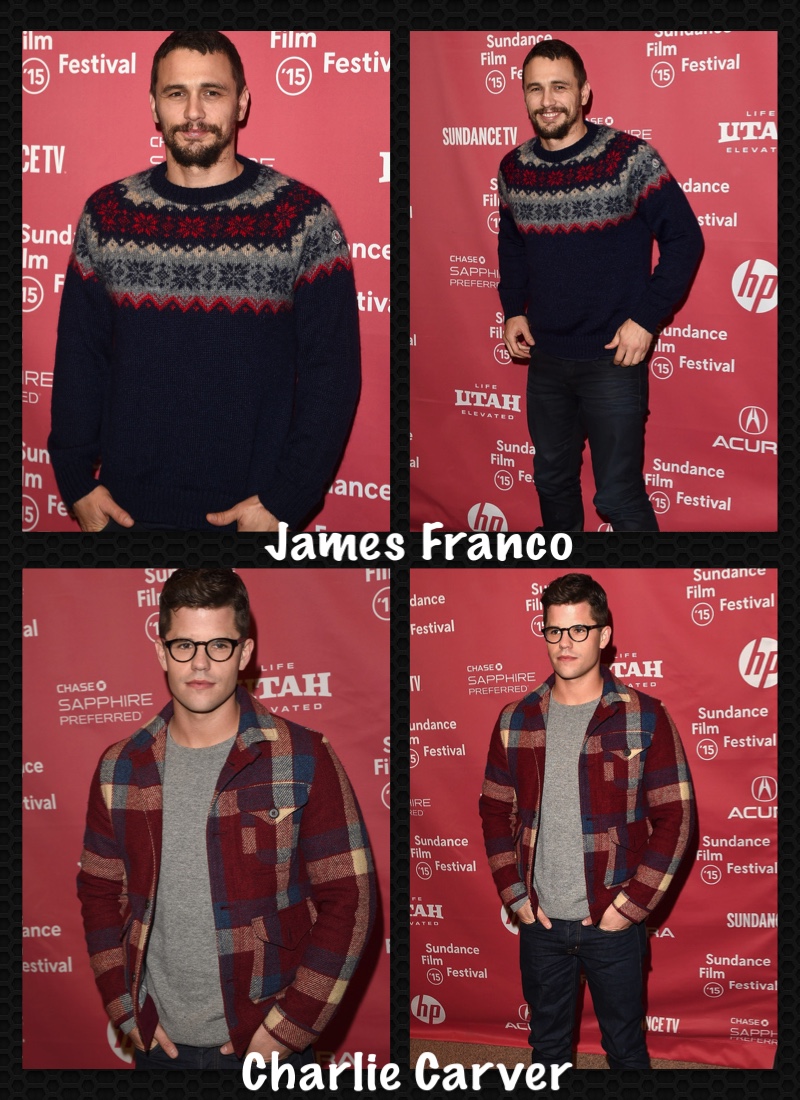 James Franco and Charlie Carver attend the premiere of I Am Michael during the Sundance Film Festival.