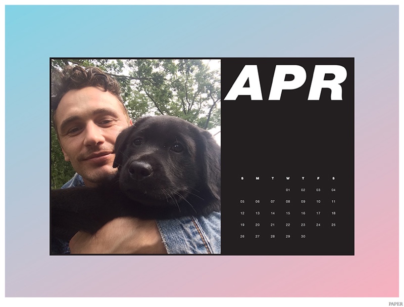 See James Franco's 2015 Selfie Calendar The Fashionisto