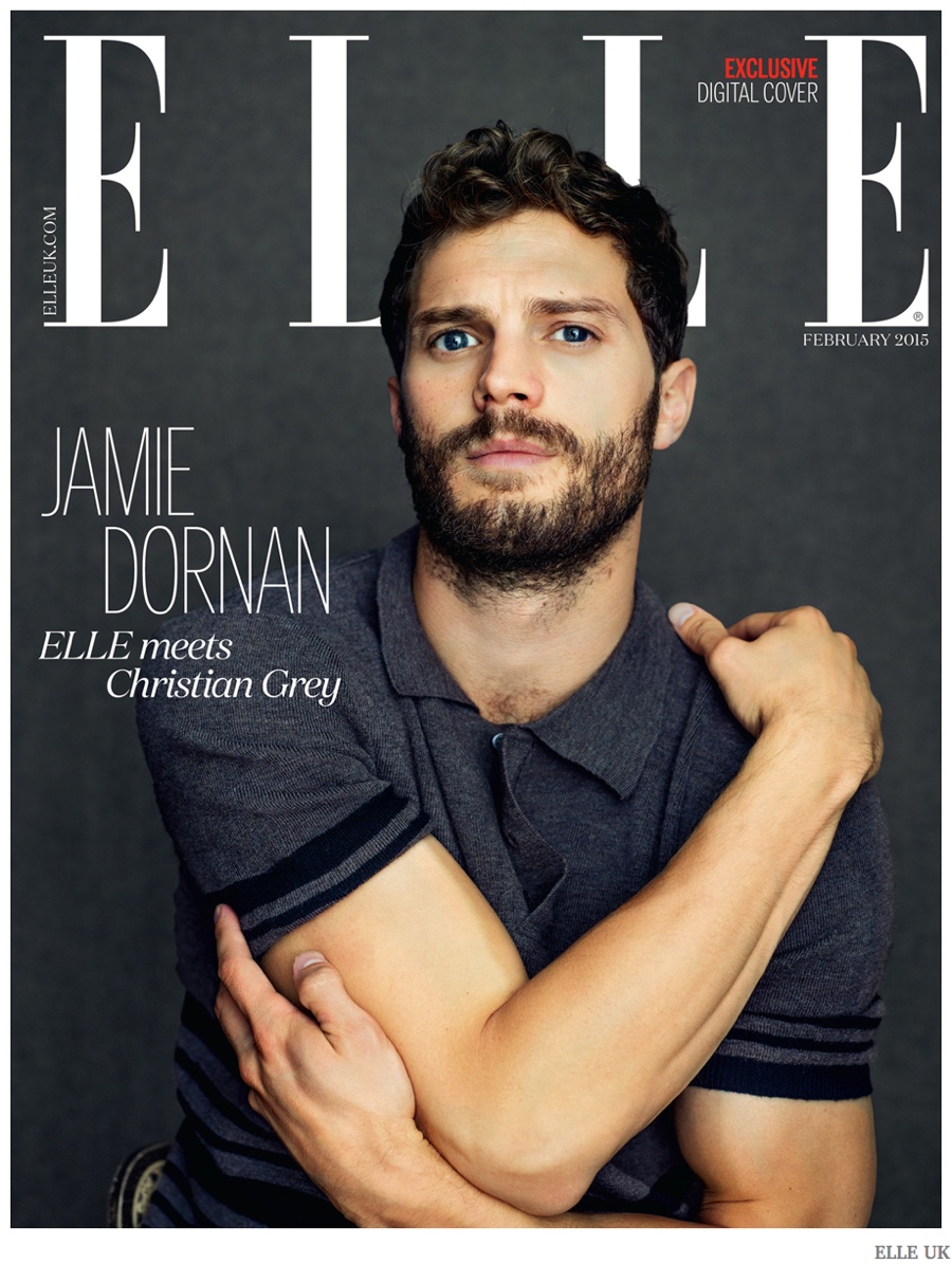 Jamie Dornan Sits for Relaxed Elle UK February 2015 Cover Photo Shoot