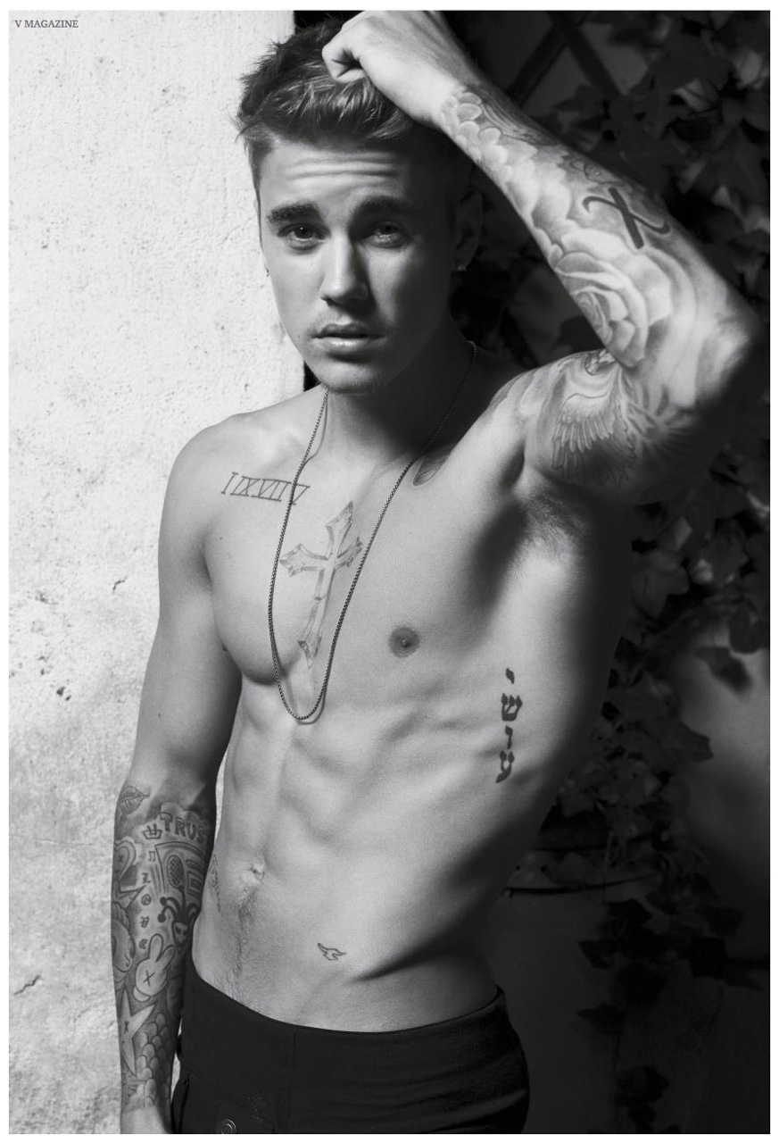 Justin Bieber Shoots with Karl Lagerfeld for V Magazine 2015 Music Issue Photo Shoot