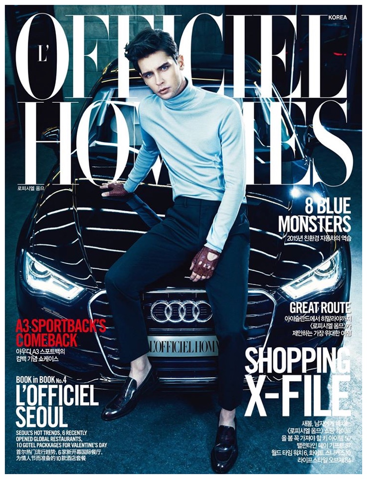 LOfficiel Hommes Korea February 2015 Cover Shoot Audi A3 Fashion 001