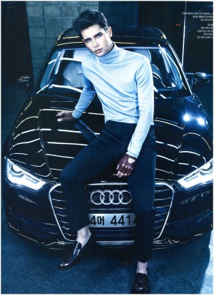 LOfficiel Hommes Korea February 2015 Cover Shoot Audi A3 Fashion 008
