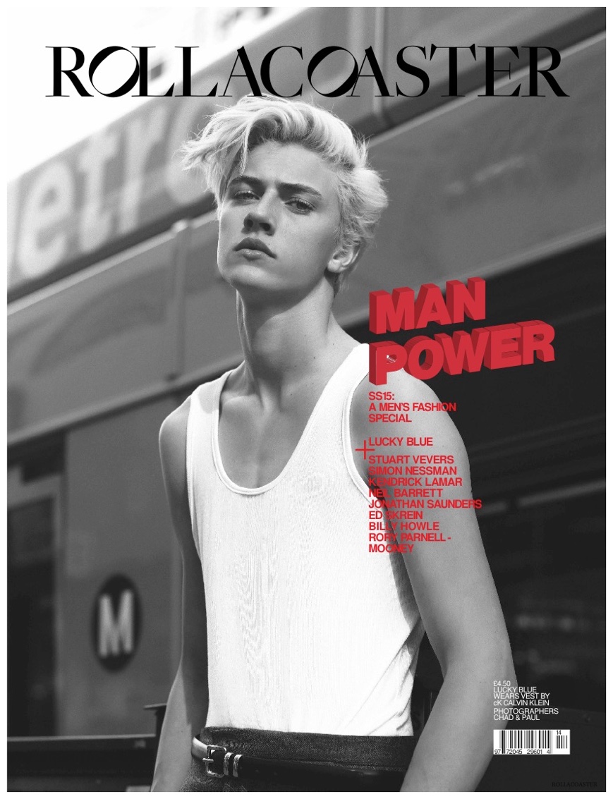 Lucky Blue Embodies Retro Cool for Rollacoaster Cover Shoot
