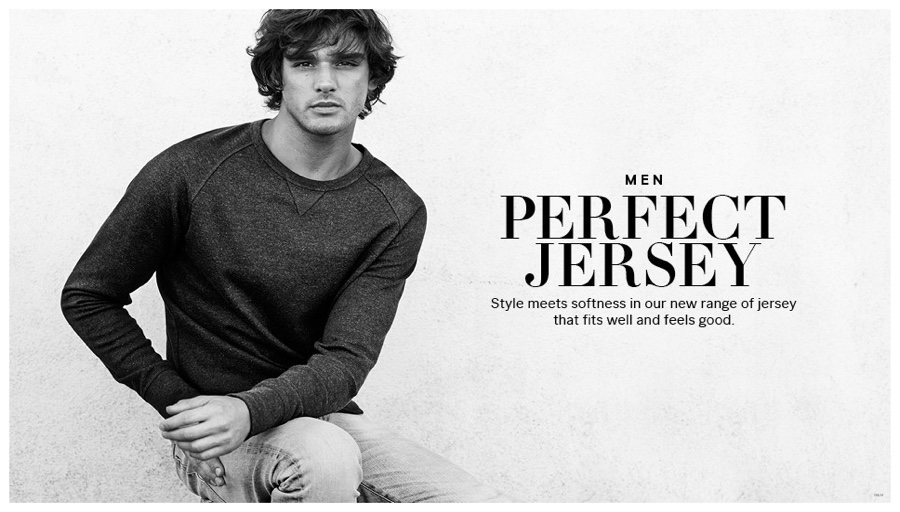 Marlon Teixeira Models Casual Jersey Fashions for H&M Men