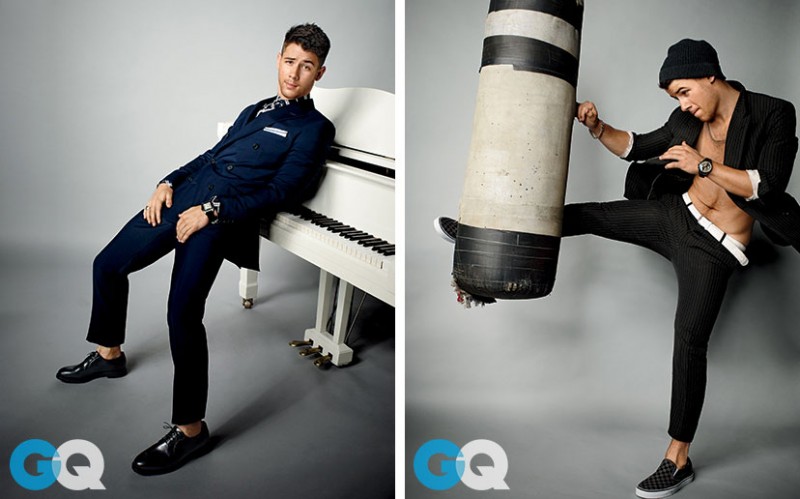 Nick Jonas Rocks Double Breasted Suits For Gq February 2015 Photo Shoot