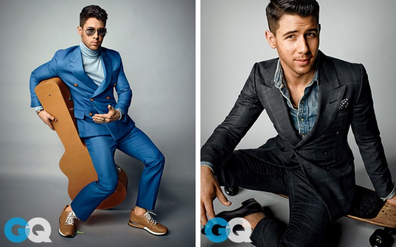 Nick Jonas Rocks Double Breasted Suits For Gq February 2015 Photo Shoot