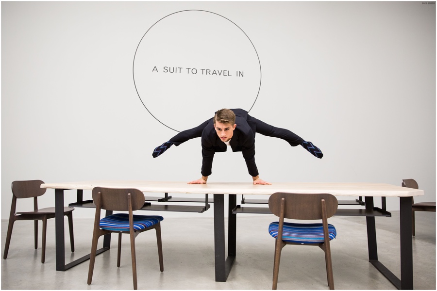 See Paul Smith’s Durable Travel Suit in Action