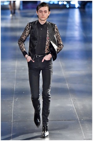 Saint Laurent Fall Winter 2015 Menswear Collection Paris Fashion Week 029