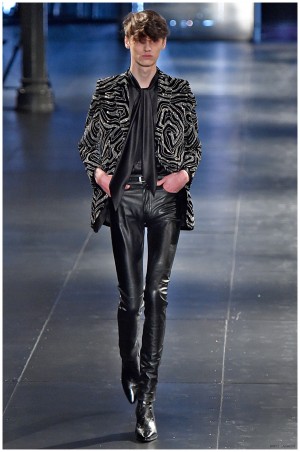 Saint Laurent Fall Winter 2015 Menswear Collection Paris Fashion Week 063