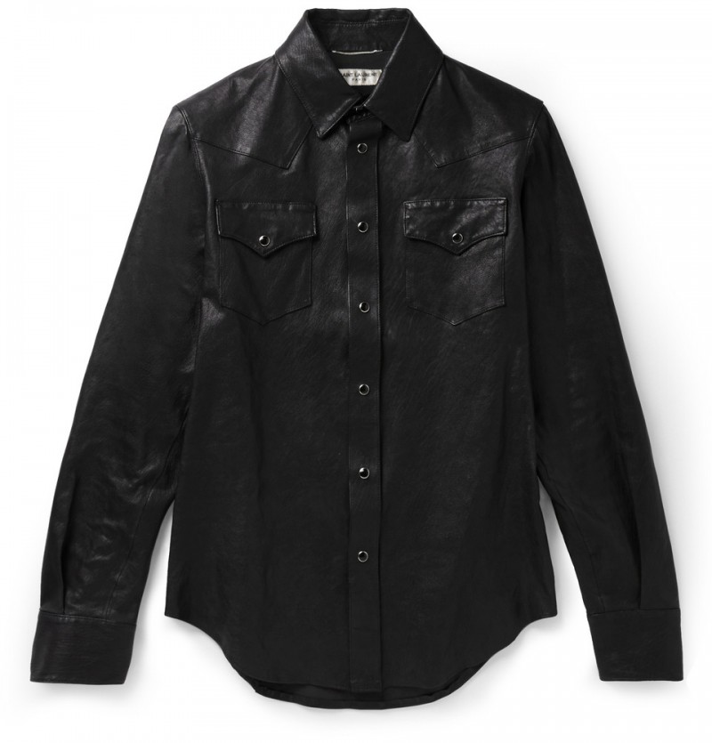 Saint Laurent Leather Western Shirt