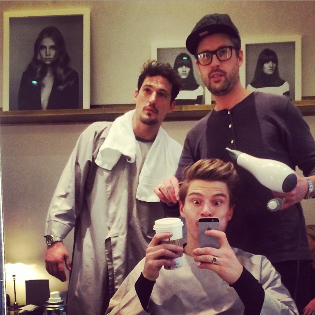 Sam Webb and Oliver Cheshire get their grooming in check for London Collections: Men