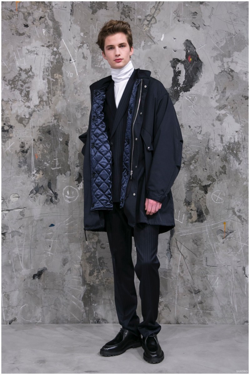 Sandro Menswear Fall Winter 2015 Collection Fashion Show in Paris