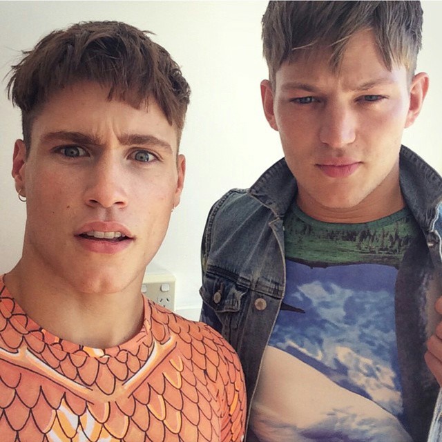 Joseph Sebastian poses for a selfie with Sebastian Sauve