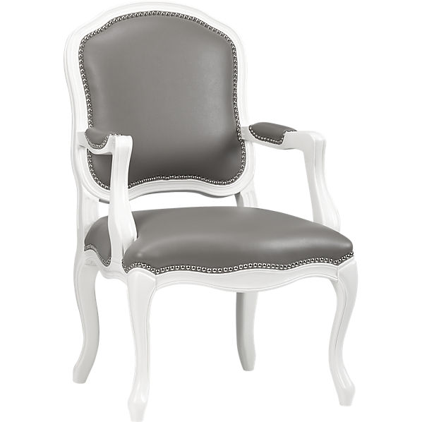 Stick Around White & Grey Armchair