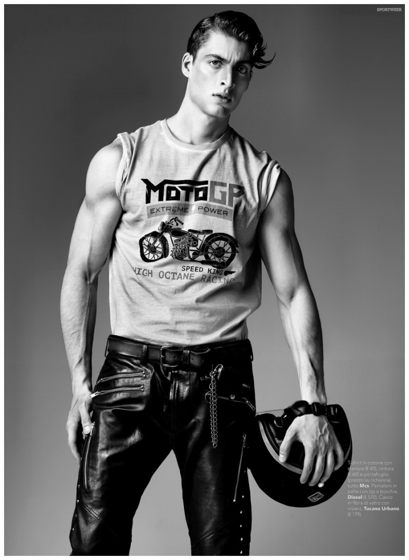 Vincenzo Amato Models Moto Styles for Sportweek Fashion Shoot – The ...