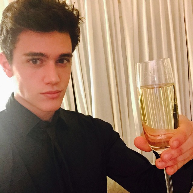 Xavier Serrano shares a toast