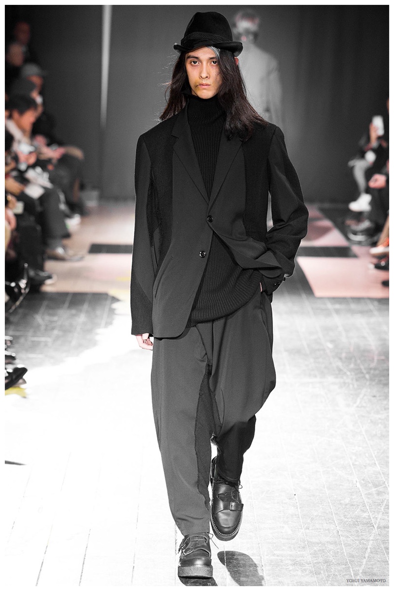 Yohji Yamamoto Fall/Winter 2015 Menswear Collection: The Black Wardrobe ...