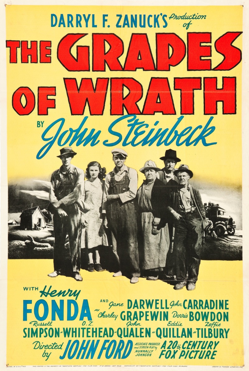 1940s Men's Fashion: Henry Fonda starred as the impoverished Tom Joad in the film adaptation of The Grapes of Wrath (1940).