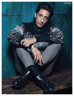 Adrien Brody Dons Sartorial Styles for Vogue Korea February 2015 Photo ...