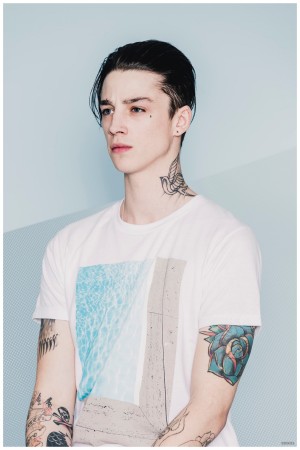 Ash Stymest Models Casual Fashions for Ezekiel Spring 2015 Collection