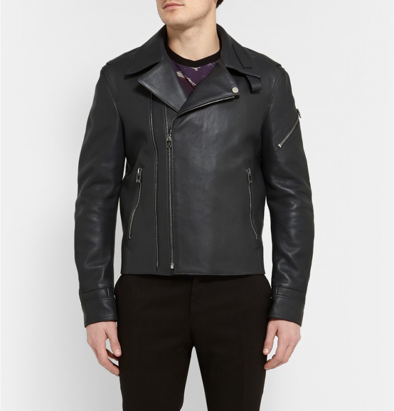 Men's Black Leather Biker Jackets: Spring 2015 Edition