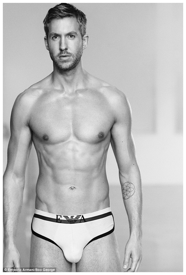 Calvin Harris, photo from Emporio Armani's 2015 - mens underwear campaign.