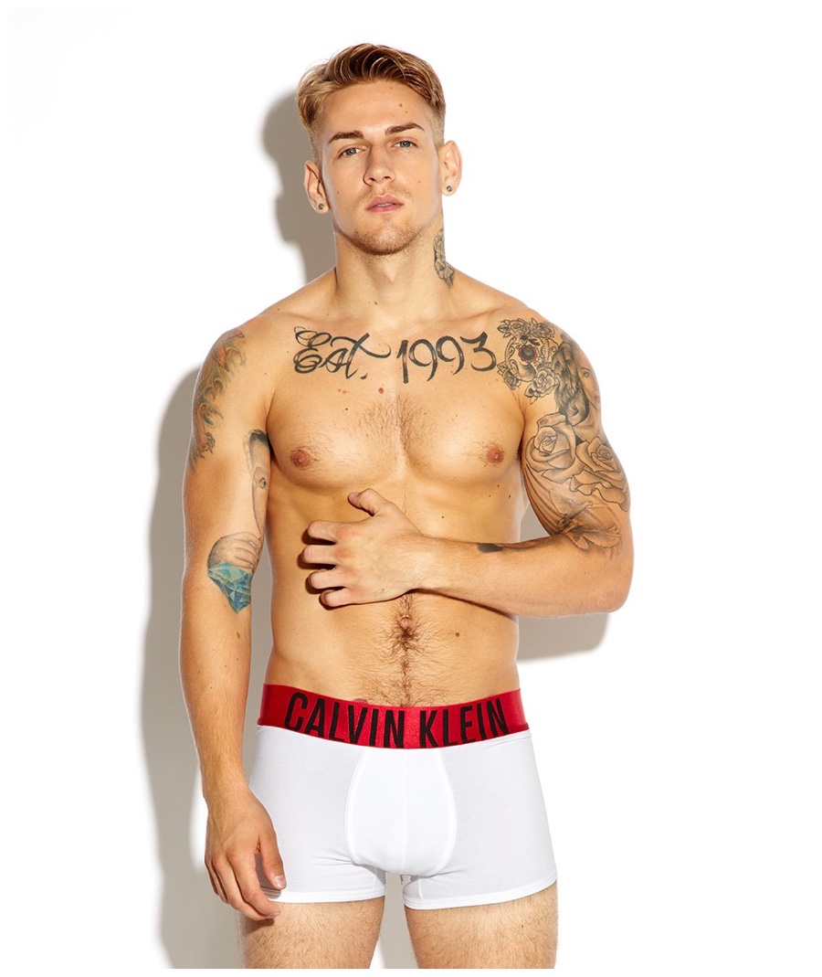 Calvin Klein Power Red Cotton Trunk Igor Stepanov Underwear Shoot