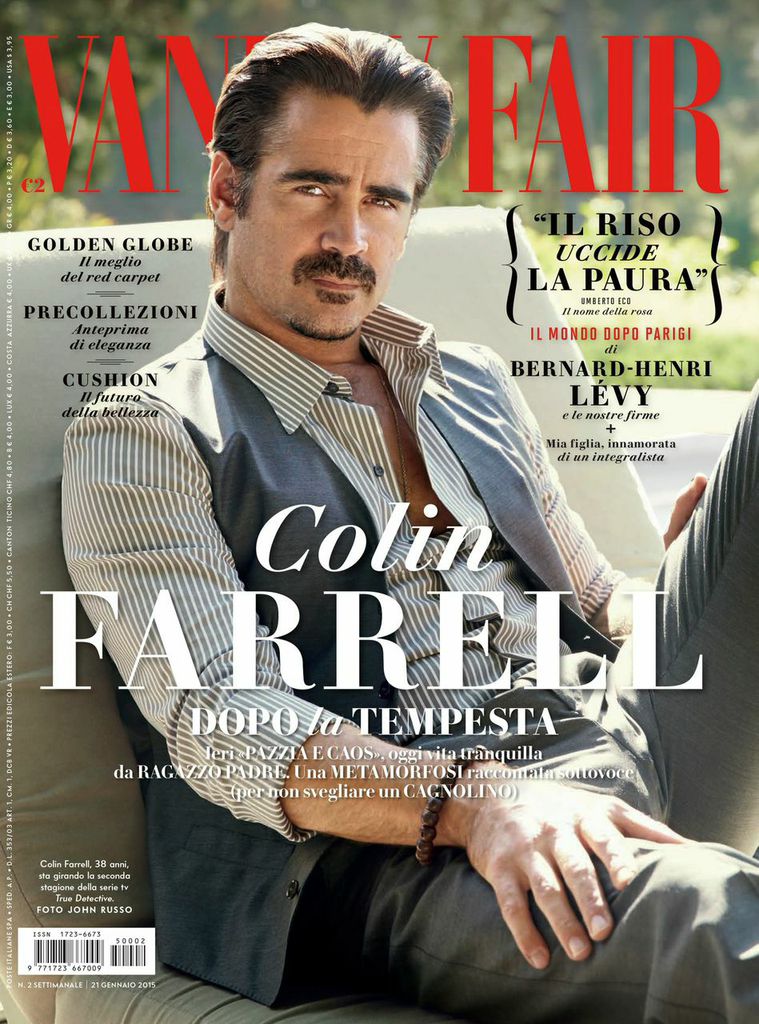 Colin Farrell Vanity Fair Italia 2015 Cover