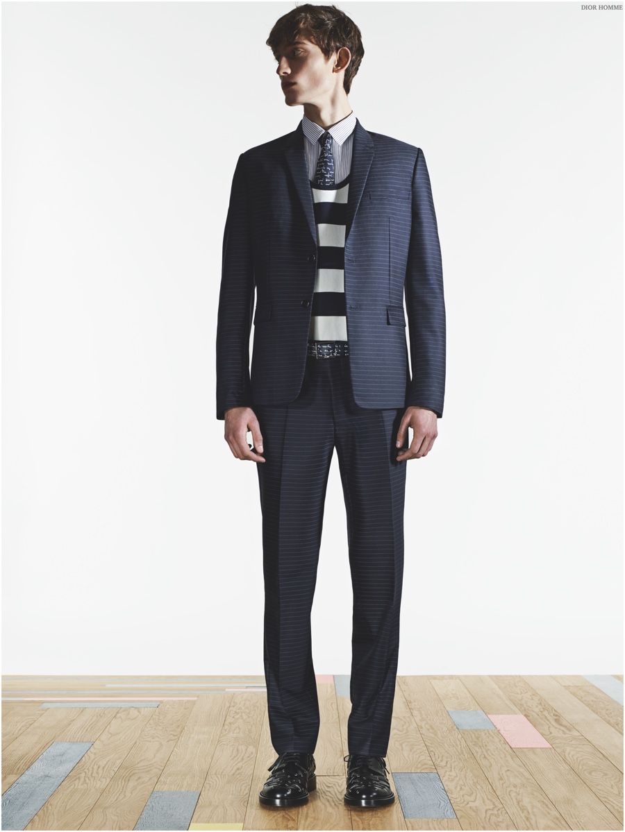 Pinstripes Remixed: Dior Homme Celebrates Suits & Stripes for Spring/Summer 2015 Les Essentiels