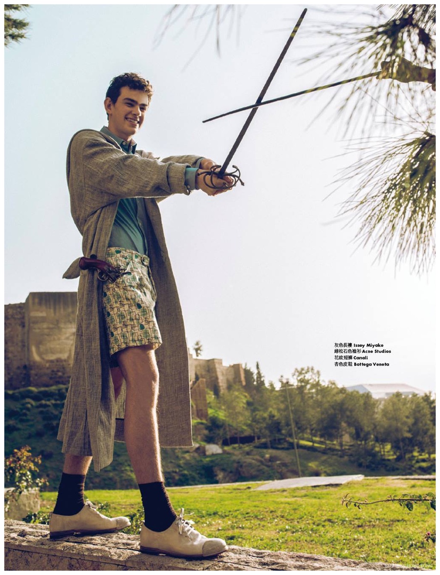 The Modern Musketeer: Ben Crank Models Boyish Spring Fashions for Elle Men Hong Kong