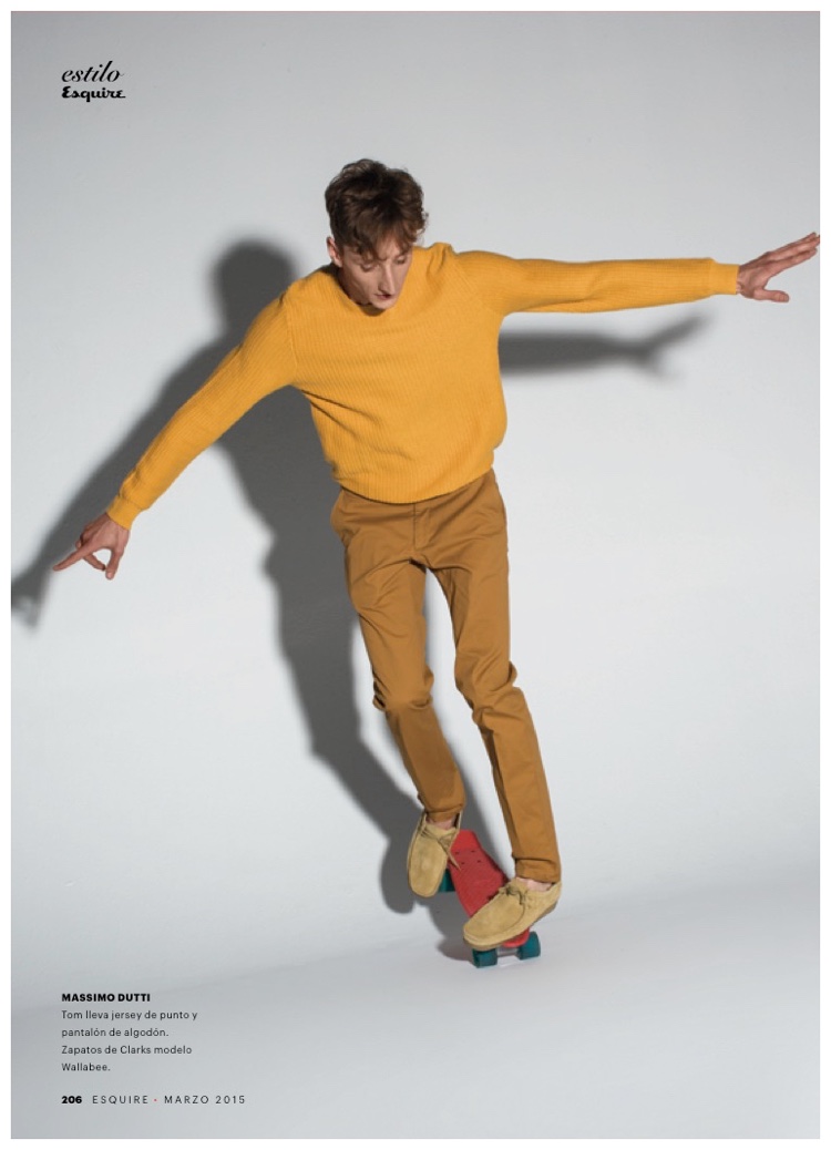 Tom Gaskin is skaterboy smart in Massimo Dutti.