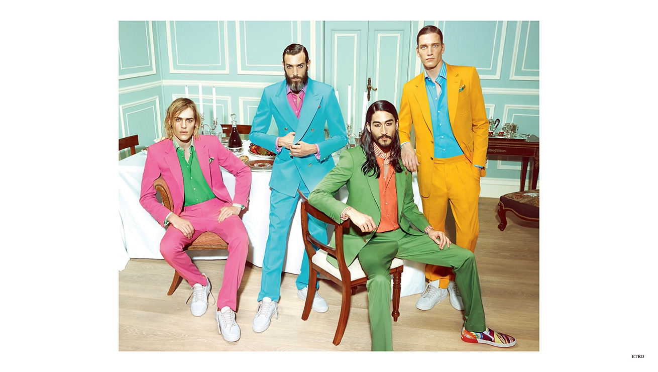 Etro Delivers Colorful Men’s Suits & Sneaker Combos for Spring 2015
