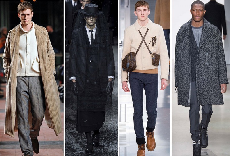 Left to Right: Billy Reid, Thom Browne, Louis Vuitton, Calvin Klein Collection