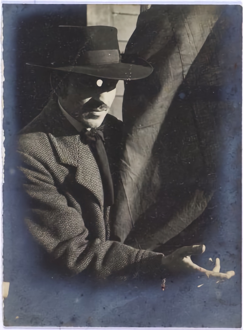 Artist Fran Klemenčič wears a 1920s gambler hat. » 1920s Men's Hats: From the Smart Fedora to the Stylish Bowler Artist Fran Klemenčič wears a 1920s gambler hat.