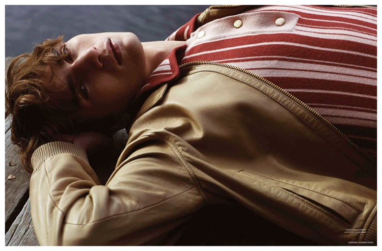 Gryphon O'Shea Models Spring Fashions for L'Officiel Hommes Italia Editorial