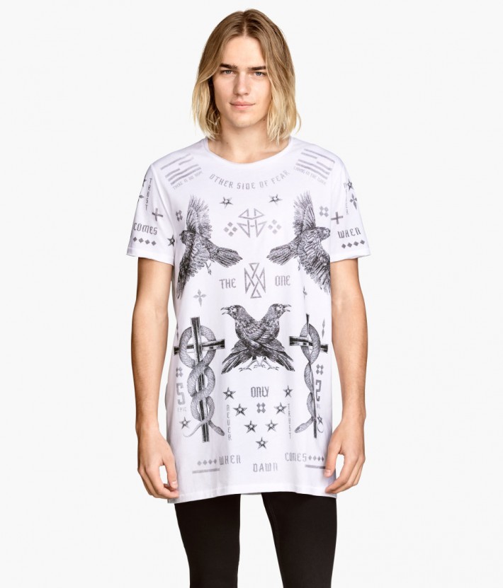 h&m long t shirt mens