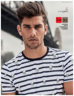 Jack Vanderhart Models Preppy Spring 2015 La Corde Fashions for Harper