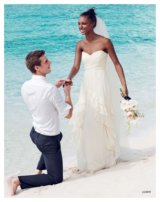 Clement Chabernaud Plays A Groom For J Crew Beach Wedding