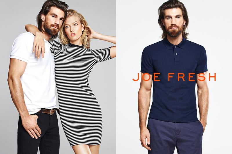 Henrik Fallenius fronts Joe Fresh's spring 2015 campaign with American model Karlie Kloss.