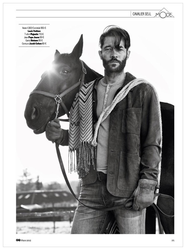 John Halls Models Men’s Western Fashions for GQ France Spring Editorial