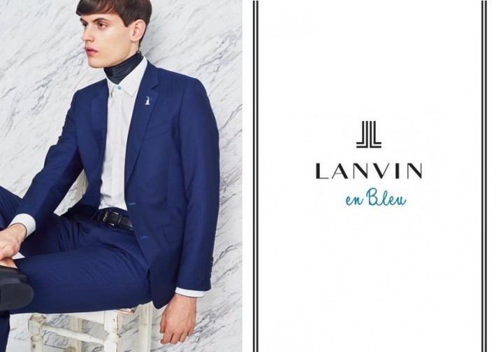 Jakub Pastor Models Sartorial Blue Fashions for Lanvin En Bleu Spring ...