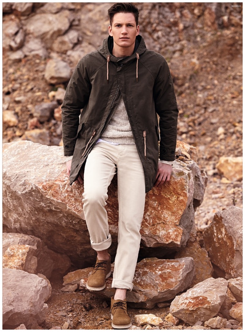 Mango Highlights Casual Men's Spring 2015 Styles in Mountain Shoot ...