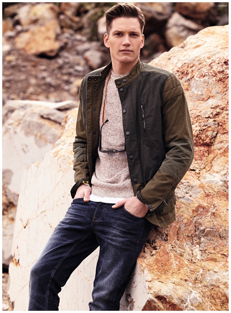 Mango Highlights Casual Men's Spring 2015 Styles in Mountain Shoot ...