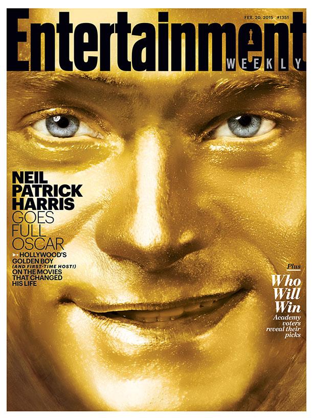 Neil Patrick Harris is Painted Gold for Oscar Themed Entertainment Weekly Cover